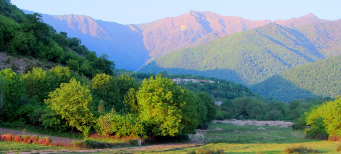 Село Лекит в Гахе, Азербайджан