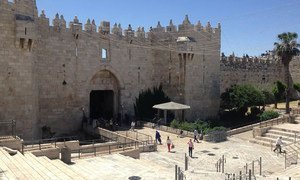 斋月冲突过后的东耶路撒冷大马士革门。