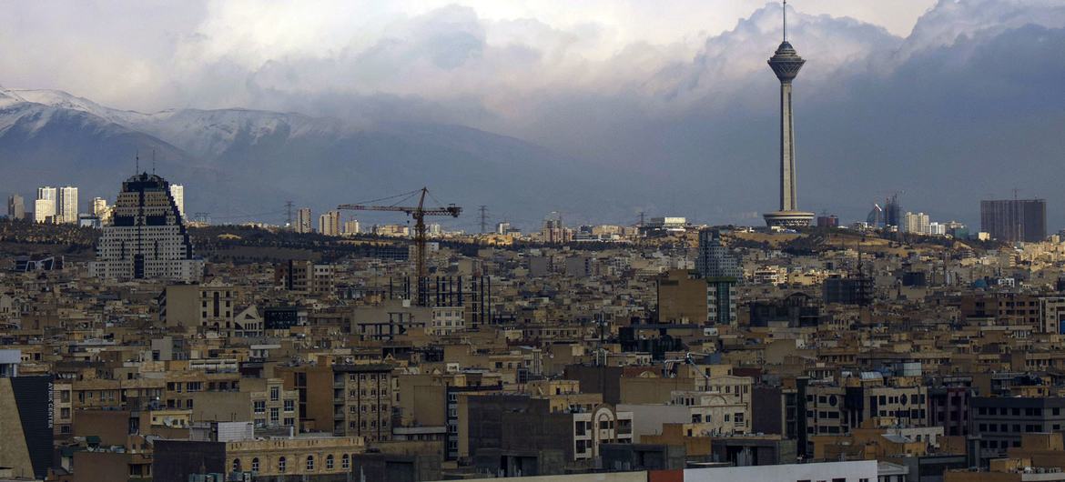 A view of a neighborhood in Tehran, Iran.