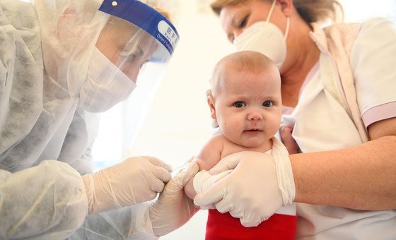 Vaccination programmes have resumed in Kosovo after the COVID-19 outbreak.