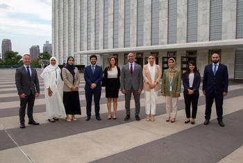 سعادة عبد الله ناصر لوتاه، نائب رئيس اللجنة الوطنية لأهداف التنمية المستدامة - دولة الإمارات العربية المتحدة، يرأس وفد بلاده الإمارات خلال أعمال المنتدى السياسي رفيع المستوى، تموز/يوليو 2022.