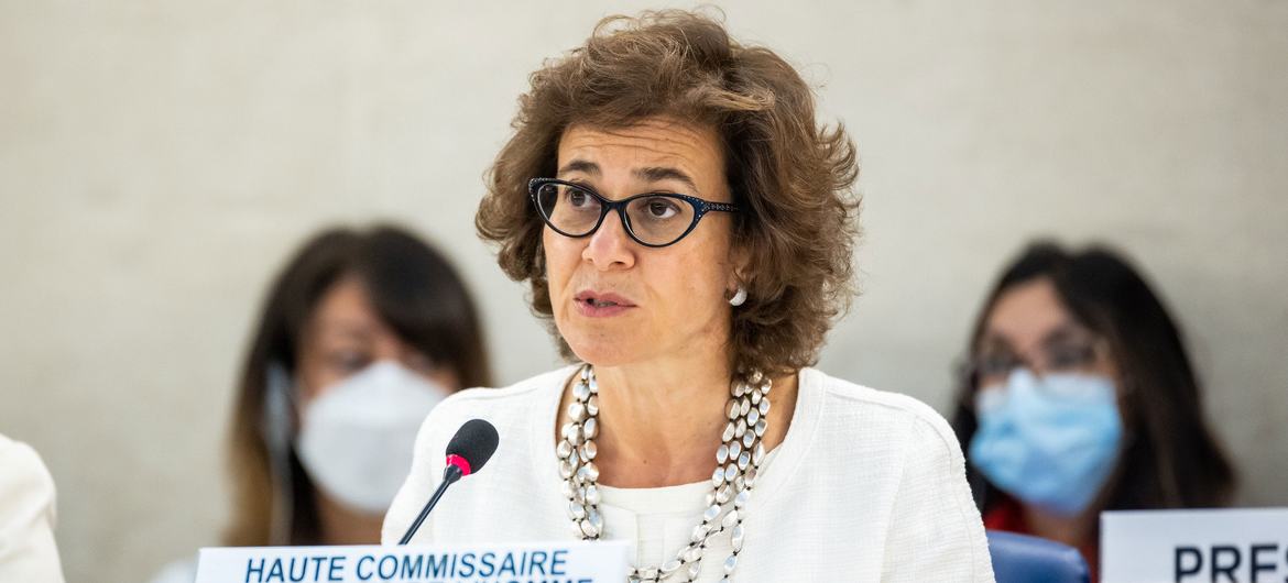 Nada Al Nashif, Deputy High Commissioner for Human Rights, addresses the 51st session of the Human Rights Council in Geneva.