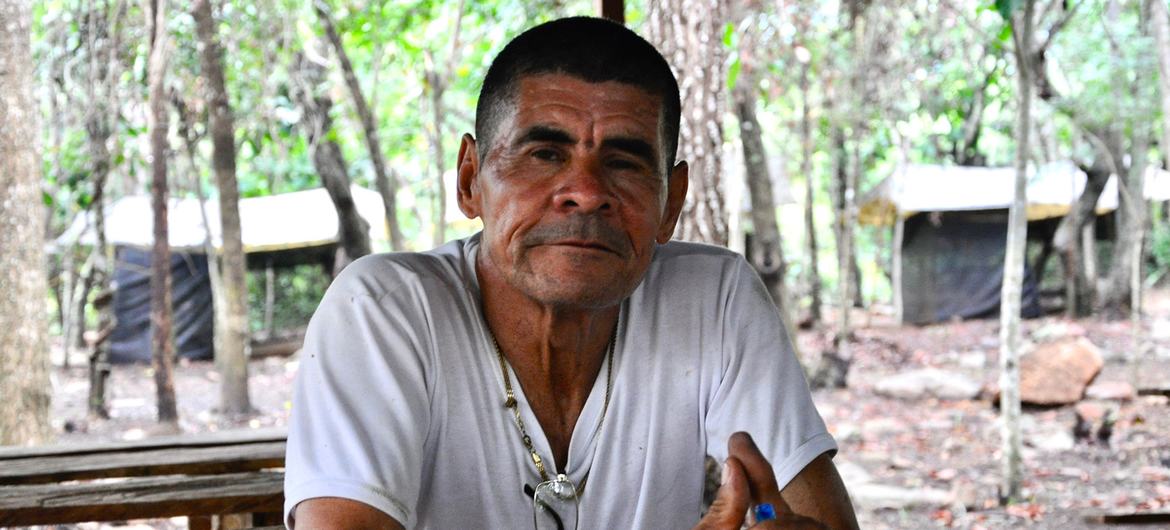 Félix Arango, ex combatiente de las FARC de 64 años, fue uno de los guías del profesor Aldo Rincón.