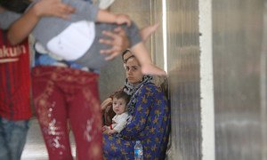 Syria, Al-Hasakah Governorate, 12 October 2019, hostilities in north-eastern Syria are leading tens of thousands of people to flee their homes. 