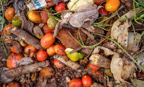 Food waste, pictured here at Lira market in Uganda, is a significant challenge for farmers and vendors alike. 