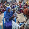 Children are assessed for malnutrition at an IDP camp in Borno State, Nigeria.