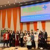 PLURAL+ Youth Video Festival winners at UN Headquarters who were selected for their coverage of migration, diversity and social inclusion. The winning-videos were chosen among 1200+ submissions from almost 70 countries.