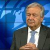 Le Secrétaire général de l'ONU, António Guterres, lors d'un entretien accordé à ONU info à l'ouverture de la 75e Session de l'Assemblée générale