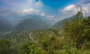A view of Panbang where poaching is one of the main threats for the Bhutan Tiger.