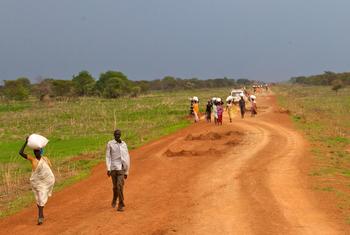 Des personnes déplacées fuient la violence à Abyei (photo d'archives).