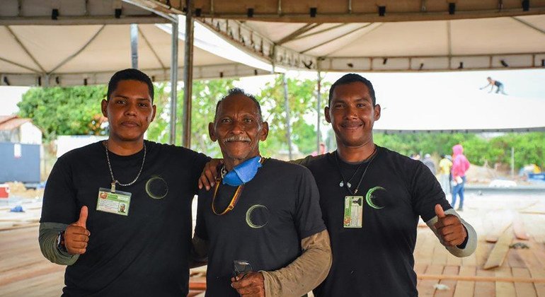 Los refugiados venenezolanos han ayudado a construir un centro médico en Boa Vista, Brasil, para tratar a pacientes de COVID-19