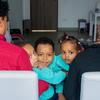 Familia kutoka Eritrea ikiwa kwenye kituo cha muda Romani wakisubiriwa kuhamishwa hadi Netherlands.