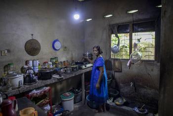 With cooking gas in short supply, families in Sri Lanka are now using traditional fireplaces to cook meals.