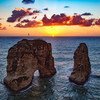 صخرة الروشة في العاصمة اللبنانية بيروت.