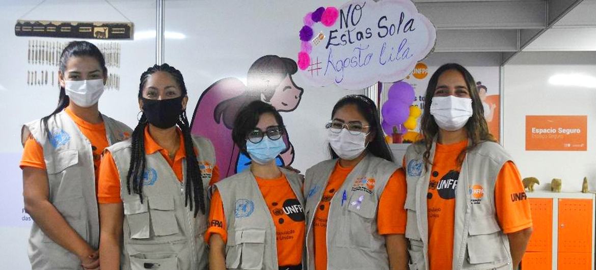 No espaço seguro, mulheres e meninas vulneráveis, recém-chegadas da Venezuela, recebem atendimento respeitoso e integral