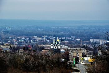 Izyum, mji pembezoni mwa mto Donets katika eneo la Kharkiv, mashariki mwa Ukraine.