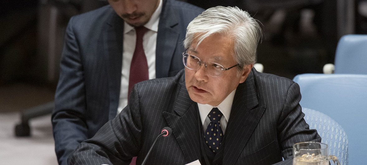 Tadamichi Yamamoto, Special Representative of the Secretary-General and Head of the United Nations Assistance Mission in Afghanistan (UNAMA), briefs the Security Council meeting on the situation in Afghanistan.