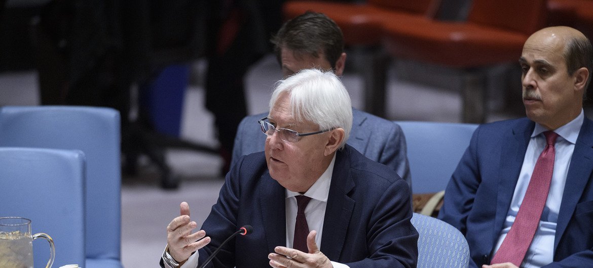Martin Griffiths, Envoyé spécial du Secrétaire général de l’ONU pour le Yémen lors d’une réunion du Conseil de sécurité sur la situation dans ce pays du Moyen-Orient