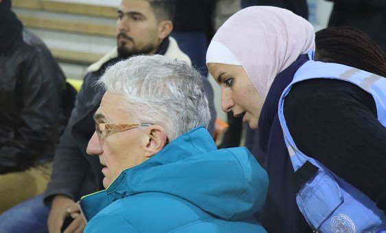 In January 2020, Mark Lowcock, Under-Secretary-General for Humanitarian Affairs and Emergency Relief Coordinator, visits the Za'atari refugee camp in Jordan – home to over 76,000 people – where he met with Syrian families and the aid agencies working to h