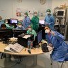 Le personnel de santé de l'hôpital Severo Ochoa à Madrid, la capitale de l'Espagne, mobilisé pour soigner les patients atteints de la Covid-19