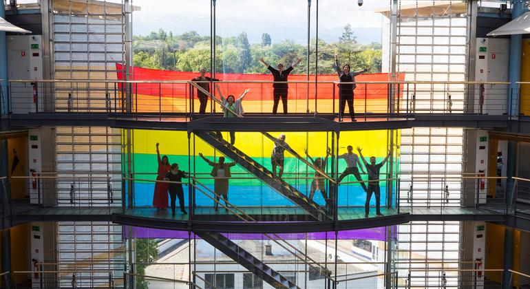联合国难民署日内瓦总部庆祝国际不再恐惧同性恋、跨性别与双性恋日。