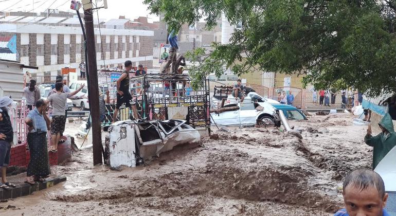 Heavy rainfall has caused flash floods and landslides in several governorates in Yemen. (file)