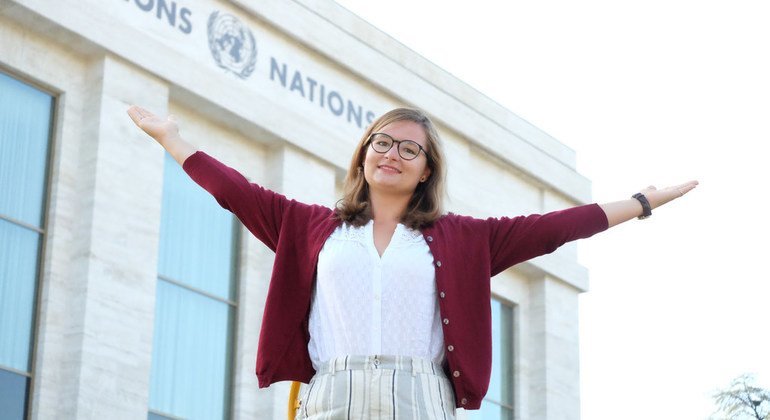 Marie-Claire Graf, 21 years old, is a climate activist from Basel, Switzerland. She will attend the Youth Climate Summit at the United Nations headquarters in New York on 23 September. (2019)