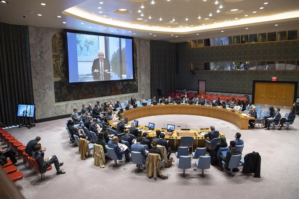 Martin Griffiths, Envoyé spécial des Nations Unies pour le Yémen, s'adresse au Conseil de sécurité par visioconférence
