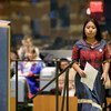 在国际土著语言年结束之际，演员、 联合国教科文组织土著人民亲善大使雅利扎·阿帕里西奥（Yalitza Aparicio）登上 联大会堂的讲台，发表讲话。