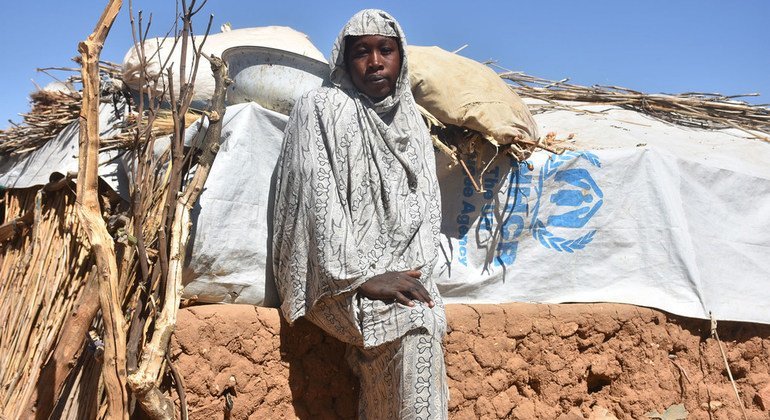 Najla Umda Adam Suleiman, de 19 anos, fugiu com a família para o Chade quando tinha apenas três anos de idade após o conflito em Darfur.