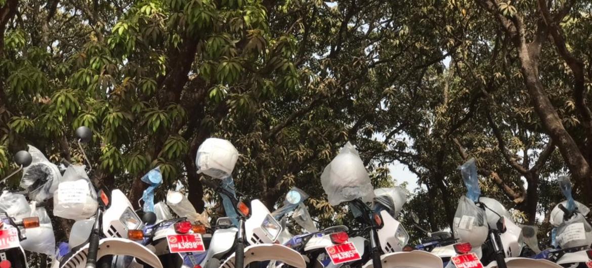 As motos são destinadas a reforçar a capacidade institucional do governo nas 11 regiões sanitárias do país