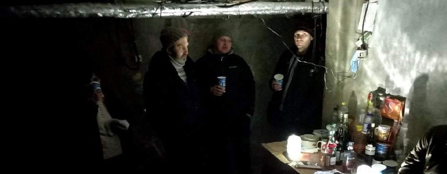 Alina Beskrovna lived for a month in this basement The basement in Mariupol.