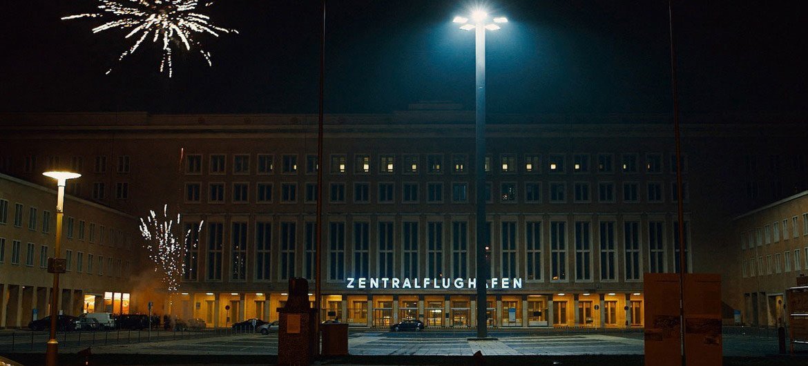 Entrance of Airport Tempelholf in Berlim.