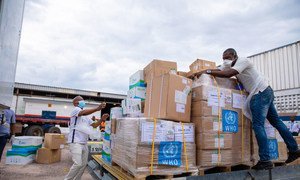 منظمة الصحة العالمية تنقل في نيسان/أبريل مستلزمات إلى الكونغو لمكافحة كوفيد-19