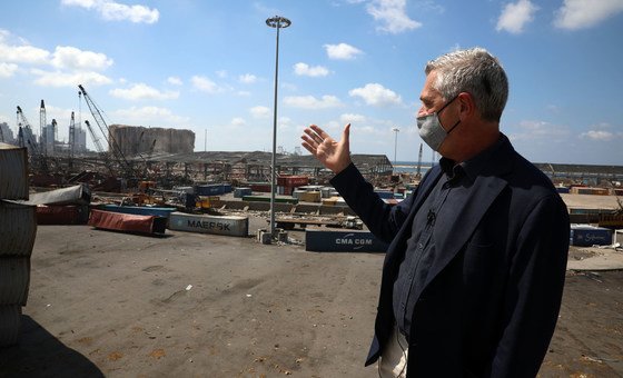 Filippo Grandi visita Beirute depois de explosão no porto da cidade