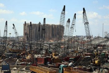 贝鲁特港口因2020年8月的爆炸而被摧毁。
