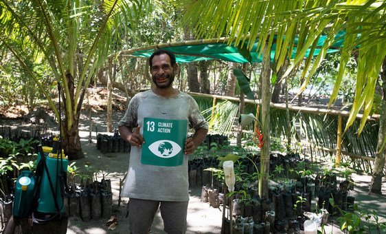 Local conservationist Alfred Masul is replanting mangrove trees in Papua New Guinea to build resilience against climate change.