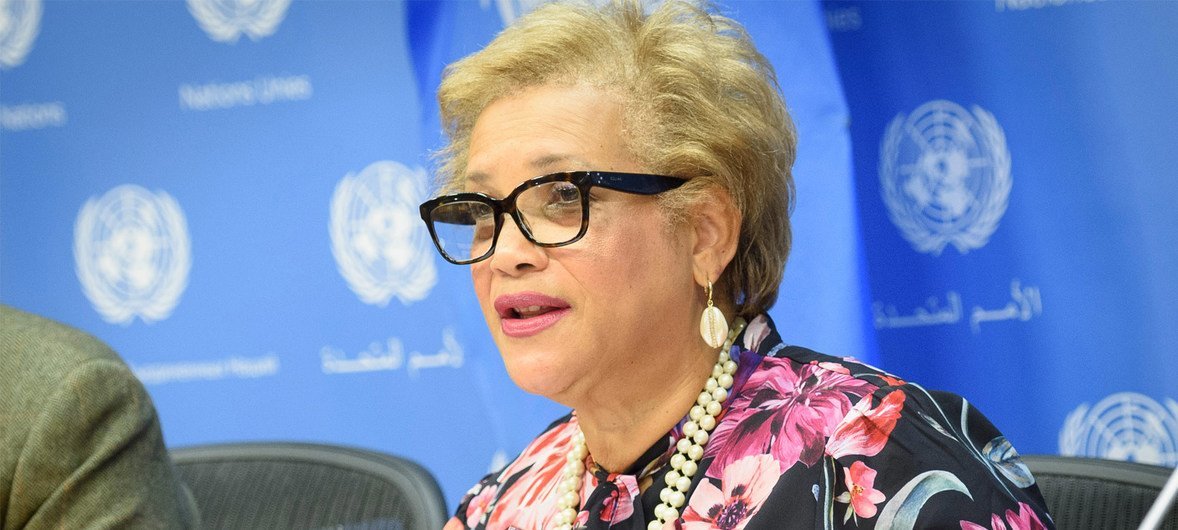 10月11日，负责运营管理的副秘书长波拉德（Catherine Pollard）就联合国目前所面临的现金危机答记者问。
