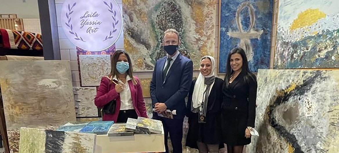 ممثل الأمم المتحدة في مصر في معرض دعم المشاريع الصغيرة 