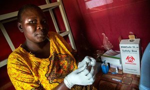 At her Wau hospital office in South Sudan, HIV health counselor Helen Pio runs the Prevention of Mother To Child Transmission programme.