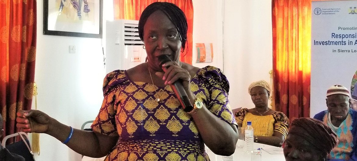 Susan Pessima is taking on new leadership responsibilities in her community in Bo District in the south of Sierra Leone.  