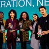 Pictured are five of the six young change-makers who were honoured at the 2021 Young Activists Summit held in Geneva. 