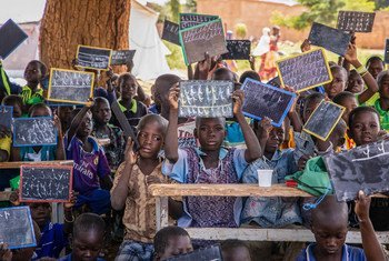 A school in Kaya, Burkina Faso, welcomes numerous children who have fled their homes due to violence.