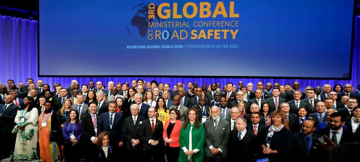 Representatives and participants from more than 80 countries at the 3rd Global Ministerial Conference on Road Safety taking place in Stockholm, Sweden.