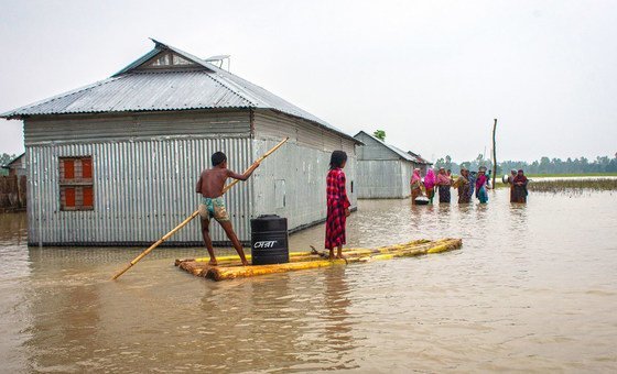 Before floods peaked in Bangladesh, familes were given storage drums to protect their valuables.