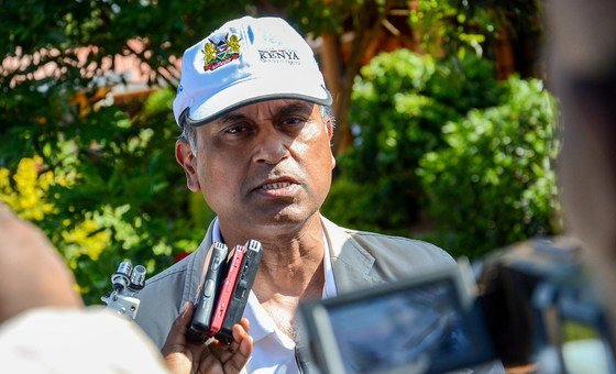 The UN Resident Coordinator to Kenya, Siddharth Chatterjee, addresses the media on a  recent trip to the north of the country.