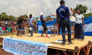 An outreach campaign on the prevention of sexual exploitation and abuse takes place in South Kivu, Democratic Republic of the Congo.