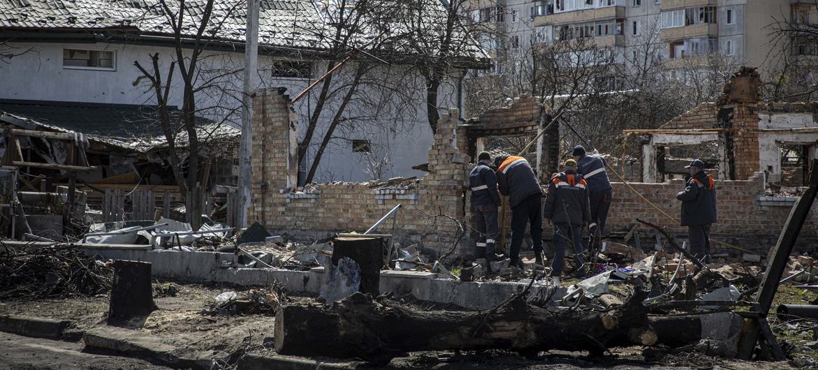 تعرضت بلدة بوتشا لأضرار جسيمة في الهجوم على العاصمة الأوكرانية كييف.