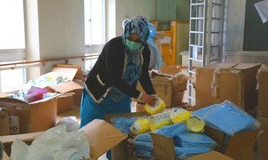 Personal protective equipment (PPE) is being distributed to health workers in Afghanistan during the COVID-19 outbreak.