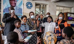 UNFPA Executive Director Dr. Natalia Kanem visits a hospital in the Democratic Republic of the Congo.